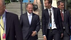 Shots of Maltese Prime Minister Joseph Muscat Walking News Clip