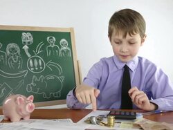 boy and financial success Stock Footage