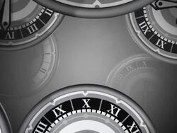 (Loop) Many Clocks Zooming By, Time passing Stock Footage