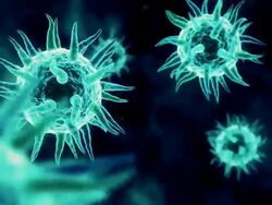 virus Background Blue Stock Footage