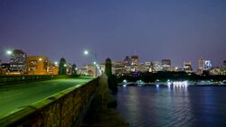 Boston at night Stock Footage