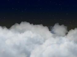 Drifting Clouds and Night Sky Stock Footage