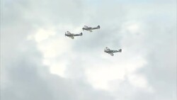 Spitfires and Hurricanes in Battle of Britain Flypast News Clip