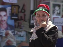 Women taking part in anti Gaddafi protest News Clip