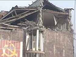 Ruins of buildings after the Spitak Earthquake in Armenia, December 1988 News Clip