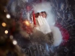 Santa Frost Window Stock Footage