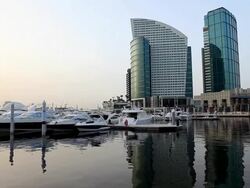 Yacht harbor at dusk - HD1080 Stock Footage