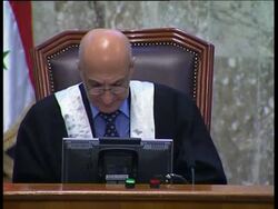 Saddam Hussein Found Guilty And Sentenced To Death By Hanging (B) News Clip