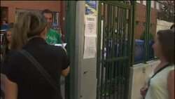 School teachers strike over staff cuts imposed as part of austerity plan News Clip