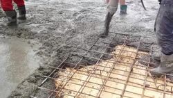 Concrete in formwork Stock Footage