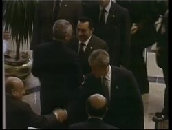 WRAP Bush and Arab leaders sit down for talks, comments News Clip