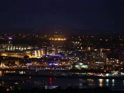 Firework Teams Compete Againist Each Other At The British Firework Championships Stock Footage
