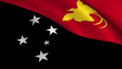 Papua New Guinea Flag Loopable Stock Footage