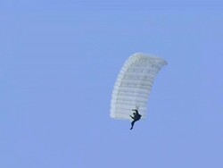 Parachute in Air Stock Footage