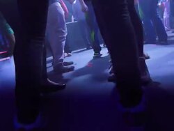 HD Disco dancers medium shot Stock Footage