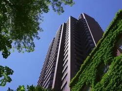WS PAN LA Gold Coast highrise day Stock Footage