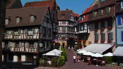 MS, HA, Rue des Marchands, Colmar, Alsace, France Stock Footage