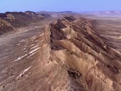 AERIAL Machtesh Ramon in the Negev Desert, Israel Stock Footage
