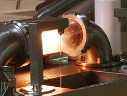 MS Water tap pouring into brew kettle / Wau, Western Bahr el Ghazal, Sudan  Stock Footage