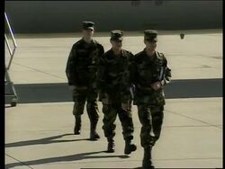 GERMANY: ARRIVAL OF US SOLDIERS RELEASED FROM YUGOSLAVIA News Clip