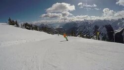 Snowboarding follow cam Stock Footage