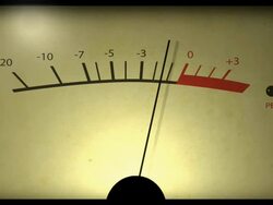 Analog VU meter start and stop. Stock Footage