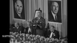 Harry Warner speaks at Motion Picture Pioneers dinner in 1951 News Clip