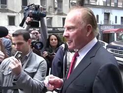 Frank Gifford at Harvey Weinstein's Giants Super Bowl Pep Rally in New York on 2/1/2012 (Footage by WireImage Video/Getty Images Entertainment Video) Stock Footage
