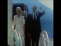 SYND 9 8 74 RICHARD NIXON ARRIVES HOME AFTER RESIGNATION News Clip