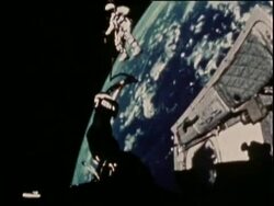 Gemini IV Astronaut, Edward White, makes the first spacewalk in 1965. News Clip