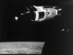 Gemini X Docks With Agena Rocket Stock Footage