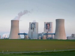 Power Station Construction Stock Footage