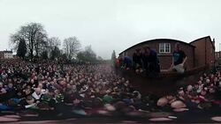 Ashbourne Shrovetide Football Match 2018 Stock Footage