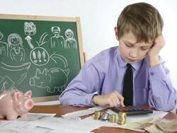 boy and financial problems Stock Footage