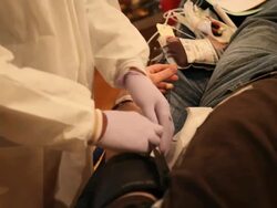 Blood donation Stock Footage