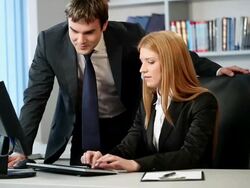 Teamwork in the office Stock Footage