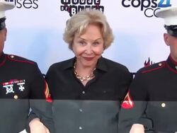 Michael Learned arriving at Cops 4 Causes 2nd Annu Stock Footage