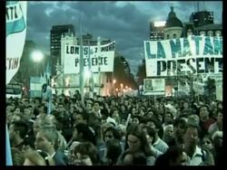 Thousands march for safe return of missing "Dirty War" witness News Clip