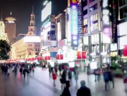 Nanjing Road in Shanghai Stock Footage