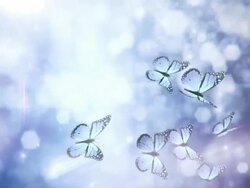 Butterflies flying (particle background, blue) - Loop Stock Footage
