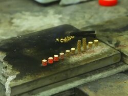 HD:Goldsmith working with a unfinished work. Stock Footage