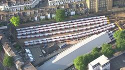 London Aerials - Lambeth Tube Train Depot News Clip