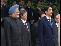Indian PM Manmohan Singh meets Japanese PM Shinzo Abe News Clip