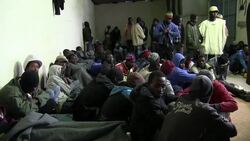 Police struggling to look after migrants detained at sea on way to Italy News Clip