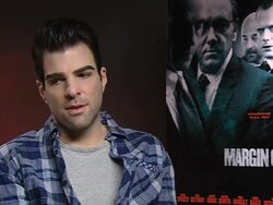 INTERVIEW: Zachary Quinto on how how the film is a commentary to the current times at the Margin Call Interviews: 61st Berlin International Film Festival at Berlin . (Footage by WireImage Video/GettyImages) Stock Footage