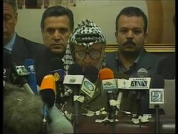 WRAP Palestinian leader Yasser Arafat condemned Friday night's bombing in Tel Aviv News Clip