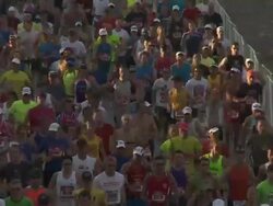 Bank of America Chicago Marathon, October 9, 2011 Stock Footage