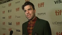INTERVIEW - Zachary Quinto at 'Snowden' Premiere - 2016 Toronto International Film Festival Stock Footage