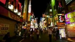 Shinjuku Kabukicho hyper lapse at night Stock Footage
