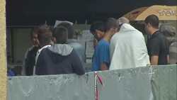 Migrants in temporary camp in Bavaria News Clip